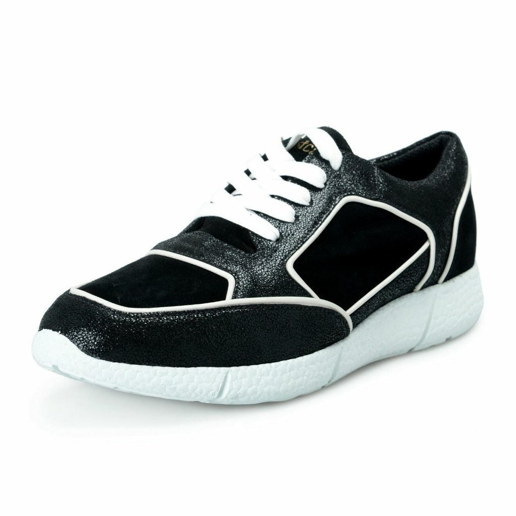 Just Cavalli Women's Black Suede Leather Fashion Sneakers Shoes Us 9 It 39